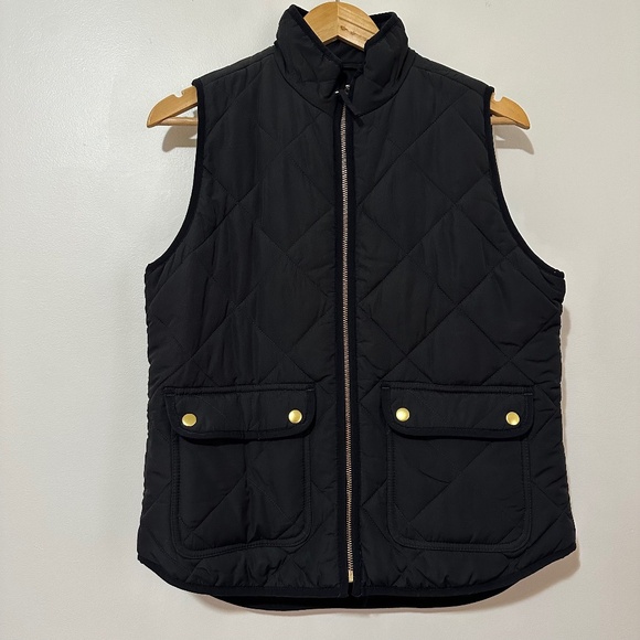 J. Crew Factory Black Quilted Vest - Picture 2 of 5